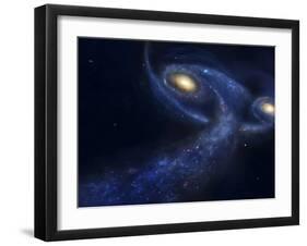 The Predicted Collision Between the Andromeda Galaxy and the Milky Way-Stocktrek Images-Framed Photographic Print