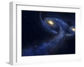 The Predicted Collision Between the Andromeda Galaxy and the Milky Way-Stocktrek Images-Framed Photographic Print