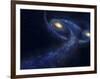 The Predicted Collision Between the Andromeda Galaxy and the Milky Way-Stocktrek Images-Framed Photographic Print