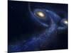 The Predicted Collision Between the Andromeda Galaxy and the Milky Way-Stocktrek Images-Mounted Photographic Print