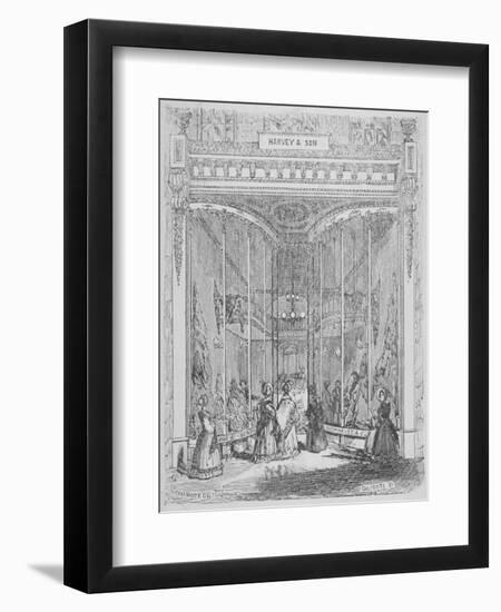 The Premises of Harvey and Son at No 9 Ludgate Hill, Ludgate Hill, City of London, 1845-William Alfred Delamotte-Framed Giclee Print