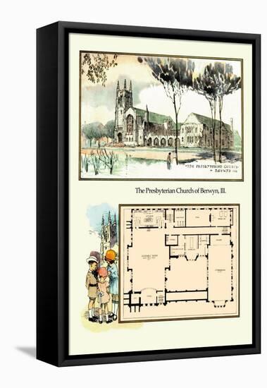 The Presbyterian Church of Berwyn, Illinois-Geo E. Miller-Framed Stretched Canvas