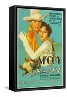 THE PRESCOTT KID, from left: Tim McCoy, Sheila Mannors (aka Sheila Bromley), 1934.-null-Framed Stretched Canvas