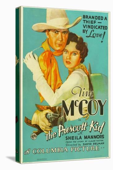 THE PRESCOTT KID, from left: Tim McCoy, Sheila Mannors (aka Sheila Bromley), 1934.-null-Stretched Canvas