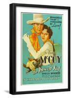 THE PRESCOTT KID, from left: Tim McCoy, Sheila Mannors (aka Sheila Bromley), 1934.-null-Framed Art Print