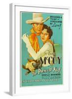 THE PRESCOTT KID, from left: Tim McCoy, Sheila Mannors (aka Sheila Bromley), 1934.-null-Framed Art Print