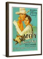 THE PRESCOTT KID, from left: Tim McCoy, Sheila Mannors (aka Sheila Bromley), 1934.-null-Framed Art Print