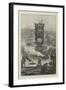 The Present State of the Tower Bridge, a View from the Tower Pier, Surrey Side-Henri Lanos-Framed Giclee Print