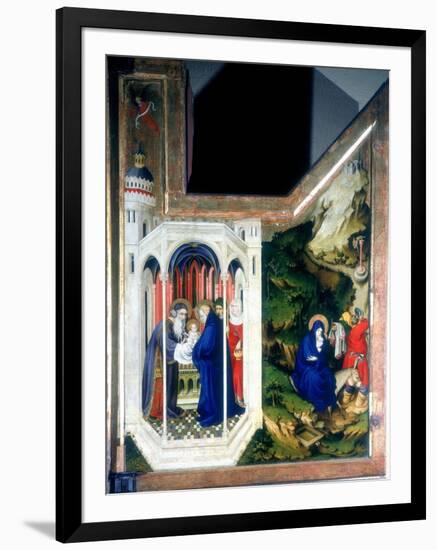 The Presentation at the Temple and the Flight into Egypt, 1394-1399-Melchior Broederlam-Framed Giclee Print