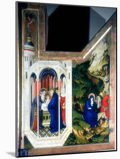 The Presentation at the Temple and the Flight into Egypt, 1394-1399-Melchior Broederlam-Mounted Giclee Print