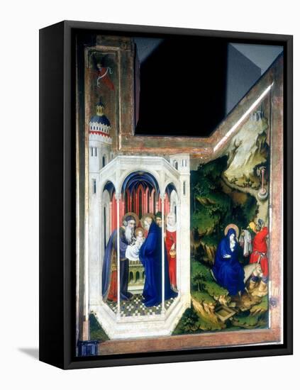 The Presentation at the Temple and the Flight into Egypt, 1394-1399-Melchior Broederlam-Framed Stretched Canvas