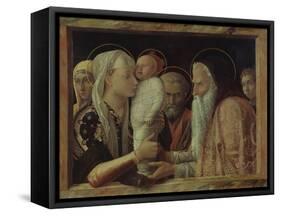 The Presentation in the Temple, Ca 1465-Andrea Mantegna-Framed Stretched Canvas
