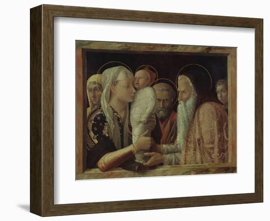 The Presentation in the Temple, Ca 1465-Andrea Mantegna-Framed Giclee Print