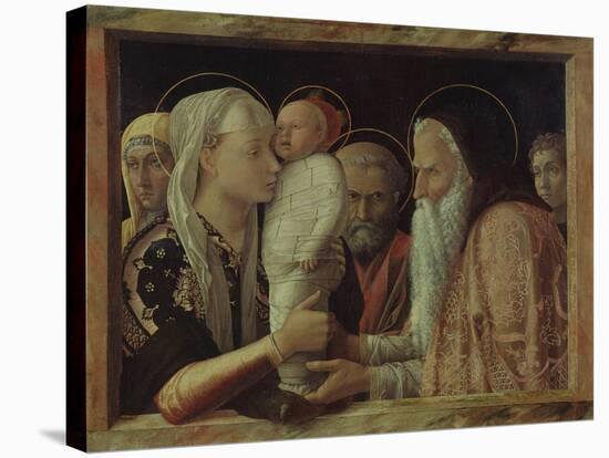 The Presentation in the Temple, Ca 1465-Andrea Mantegna-Stretched Canvas