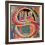 The Presentation in the Temple, Depicted in an Historiated Initial "S"-Fra Angelico-Framed Giclee Print