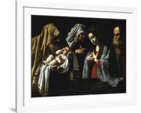 The Presentation in the Temple-Caravaggio-Framed Giclee Print