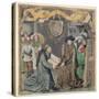 The Presentation of a Book to a Lord (Vellum)-Master of the St. Bartholomew Altarpiece-Stretched Canvas