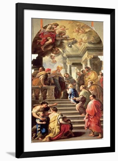 The Presentation of the Virgin at the Temple-Luca Giordano-Framed Giclee Print