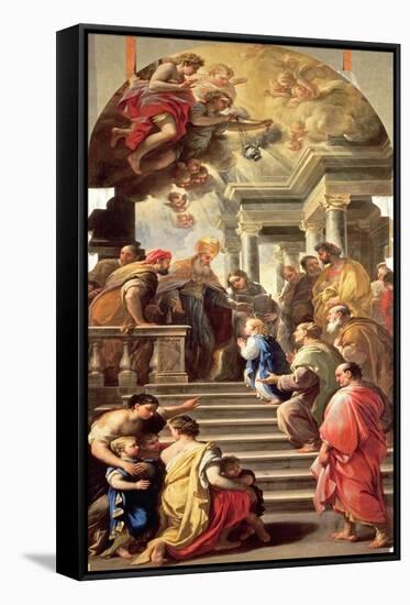 The Presentation of the Virgin at the Temple-Luca Giordano-Framed Stretched Canvas
