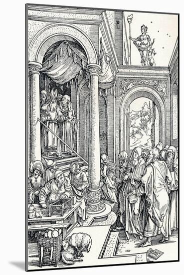 The Presentation of the Virgin in the Temple, 1506-Albrecht Dürer-Mounted Giclee Print