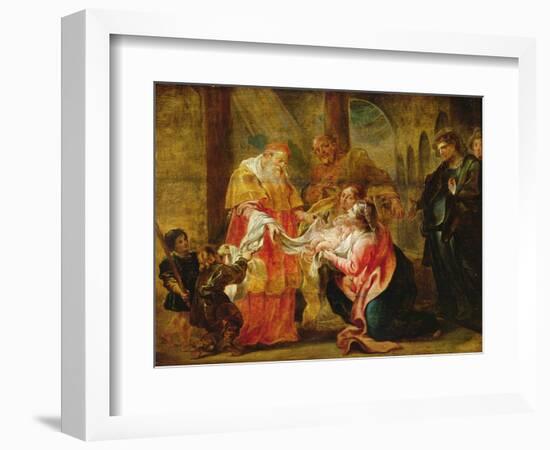 The Presentation of the Virgin in the Temple (Oil on Panel)-Cornelius I Schut-Framed Giclee Print