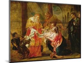 The Presentation of the Virgin in the Temple (Oil on Panel)-Cornelius I Schut-Mounted Giclee Print
