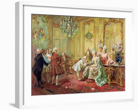 The Presentation of the Young Mozart to Mme De Pompadour at Versailles in 1763-Vicente De Paredes-Framed Giclee Print