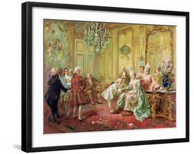 The Presentation of the Young Mozart to Mme De Pompadour at Versailles in 1763-Vicente De Paredes-Framed Giclee Print