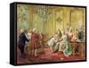 The Presentation of the Young Mozart to Mme De Pompadour at Versailles in 1763-Vicente De Paredes-Framed Stretched Canvas