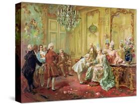 The Presentation of the Young Mozart to Mme De Pompadour at Versailles in 1763-Vicente De Paredes-Stretched Canvas