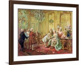 The Presentation of the Young Mozart to Mme De Pompadour at Versailles in 1763-Vicente De Paredes-Framed Giclee Print