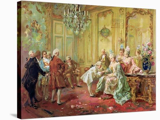 The Presentation of the Young Mozart to Mme De Pompadour at Versailles in 1763-Vicente De Paredes-Stretched Canvas