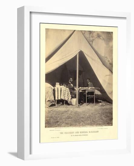 The President and General Mcclellan on the Battle-Field of Antietam, Pub.1862 (Photo)-Alexander Gardner-Framed Giclee Print