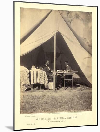 The President and General Mcclellan on the Battle-Field of Antietam, Pub.1862 (Photo)-Alexander Gardner-Mounted Giclee Print
