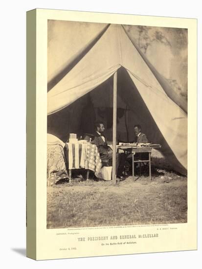 The President and General Mcclellan on the Battle-Field of Antietam, Pub.1862 (Photo)-Alexander Gardner-Stretched Canvas