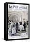 The President of the Republic, Felix Faure, Visiting Saint-Antoine Hospital, Paris, 1895-null-Framed Stretched Canvas