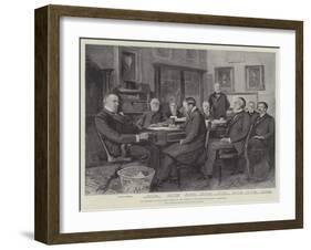 The President of the United States and His Cabinet at the Executive Mansion, Washington-Henry Charles Seppings Wright-Framed Giclee Print