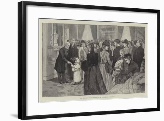 The President's Public Reception at the White House, Washington-Henry Charles Seppings Wright-Framed Giclee Print