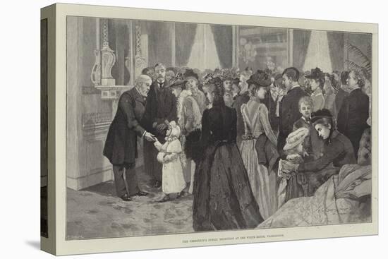 The President's Public Reception at the White House, Washington-Henry Charles Seppings Wright-Stretched Canvas