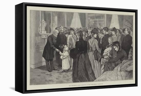 The President's Public Reception at the White House, Washington-Henry Charles Seppings Wright-Framed Stretched Canvas