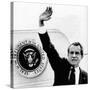 The Presidental Seal at Shoulder for Last Time, Pres Richard Nixon Exits Washington, Aug 9, 1974-null-Stretched Canvas