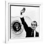 The Presidental Seal at Shoulder for Last Time, Pres Richard Nixon Exits Washington, Aug 9, 1974-null-Framed Photo