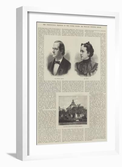 The Presidential Election in the United States, Mr William Jennings Bryan-null-Framed Giclee Print