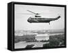 The Presidential Helicopter Flying over Washington, D.C.-null-Framed Stretched Canvas