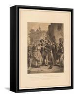 'The Press-Gang: Seizing a Waterman on Tower Hill on the Morning of His Marriage', (1878)-Alexander Johnston-Framed Stretched Canvas