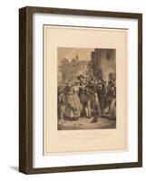 'The Press-Gang: Seizing a Waterman on Tower Hill on the Morning of His Marriage', (1878)-Alexander Johnston-Framed Giclee Print