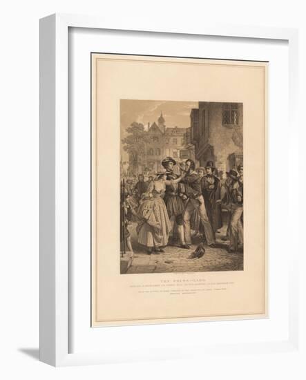 'The Press-Gang: Seizing a Waterman on Tower Hill on the Morning of His Marriage', (1878)-Alexander Johnston-Framed Giclee Print