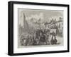 The Preston Guild Festival, the Trades' Procession Doubling at the Triumphal Arch, London-Road-null-Framed Giclee Print