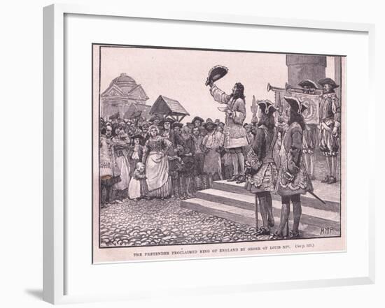 The Pretender Proclaimed King of England by Order of Louis XIV-Henry Marriott Paget-Framed Giclee Print