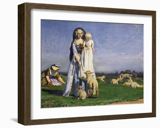 The Pretty Baa-Lambs, 1852-Ford Madox Brown-Framed Giclee Print